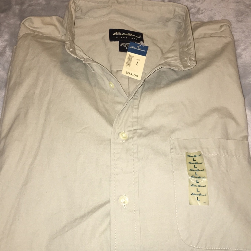 NWT Eddie Bauer Long sleeve button up. sZ L